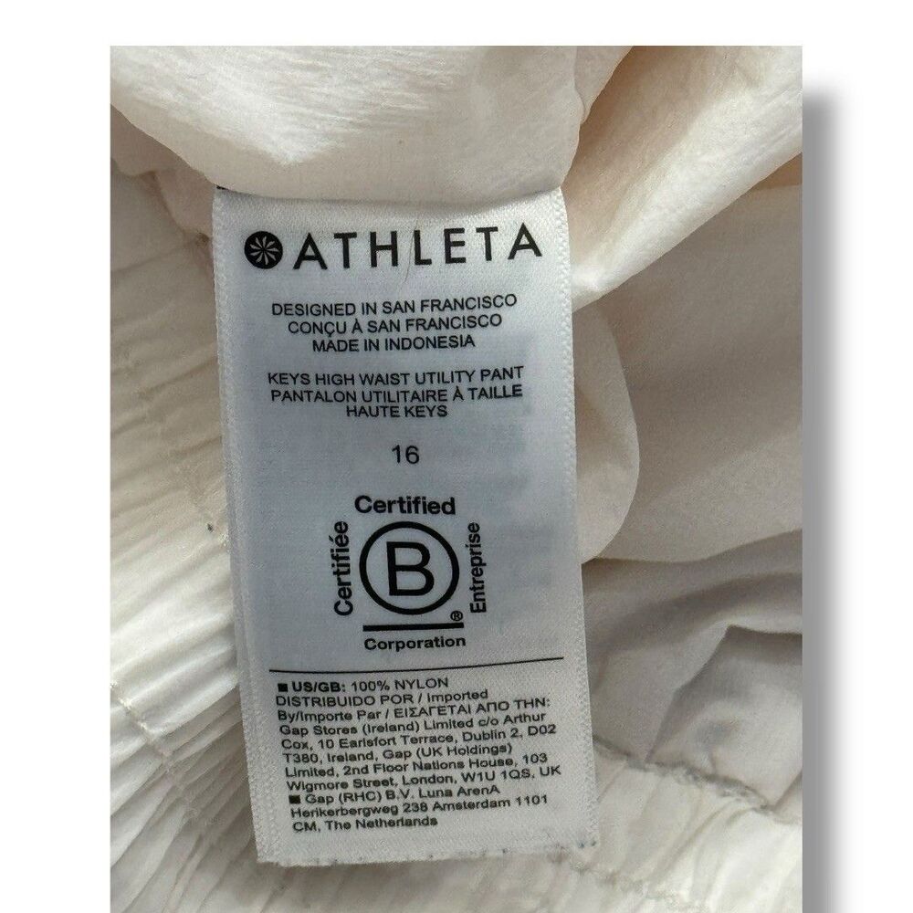 Athleta Alicia Keys High Waist Utility Pant Lightweight Sheer Women’s Size 16 - Picture 11 of 14